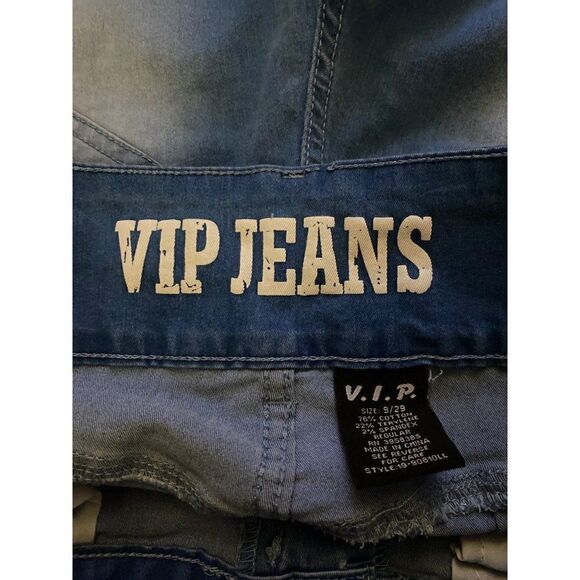 VIP Jeans, women's elastic waist pull on faded wash stretch capri jeans sz 9/29 - Picture 4 of 8